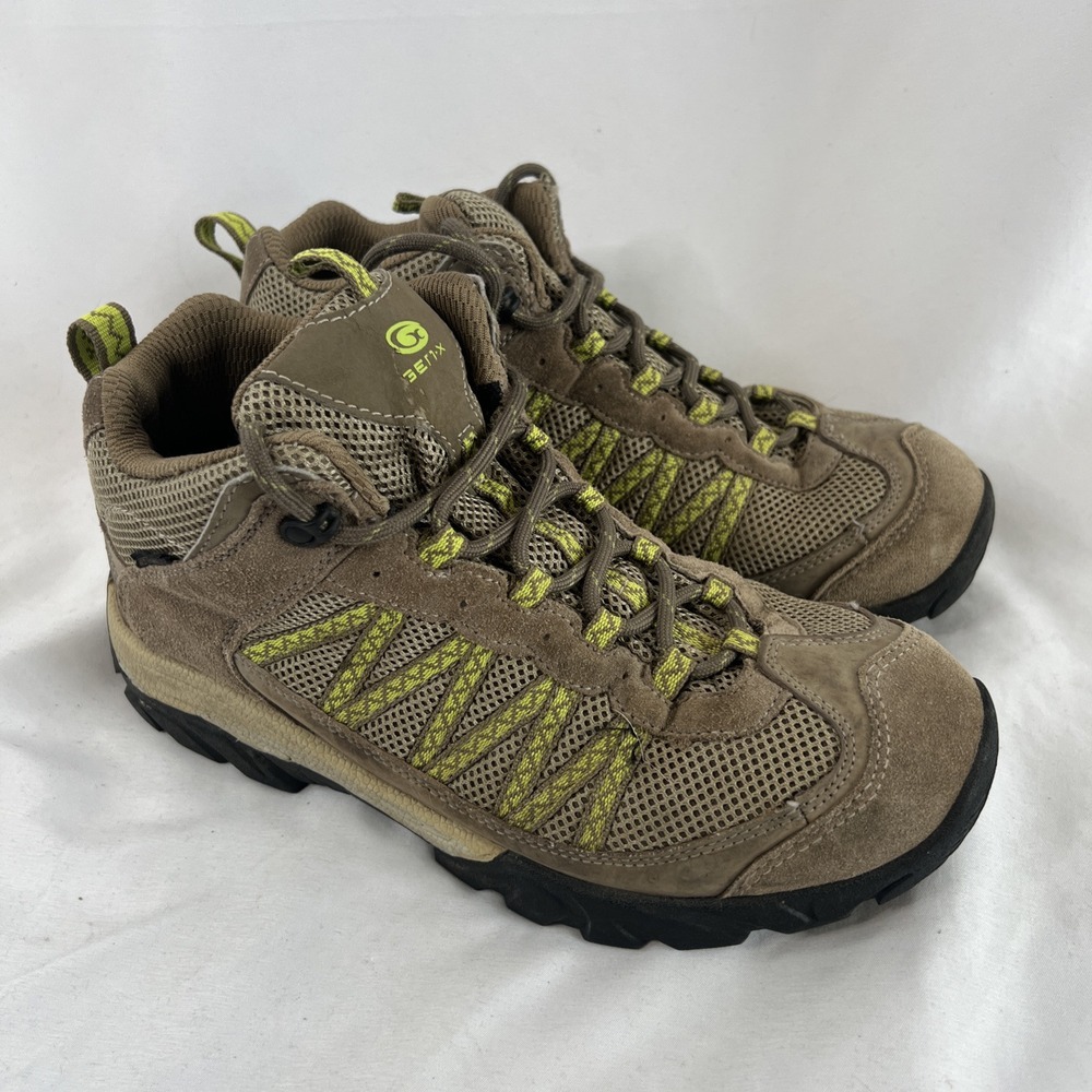 Gen-X Women's Hiking Boots Shoes 9.5 Green Beige High Top Active